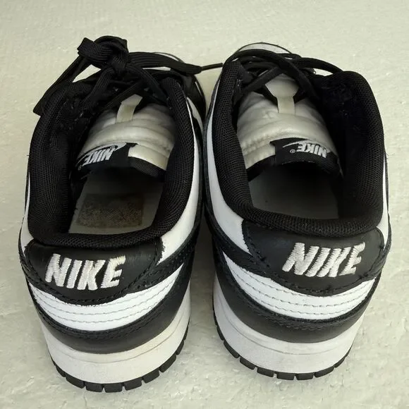 Size 7 Nike Dunk Low Panda Men's Colorblock Lace Up Black White Athletic Sneaker - Picture 5 of 10